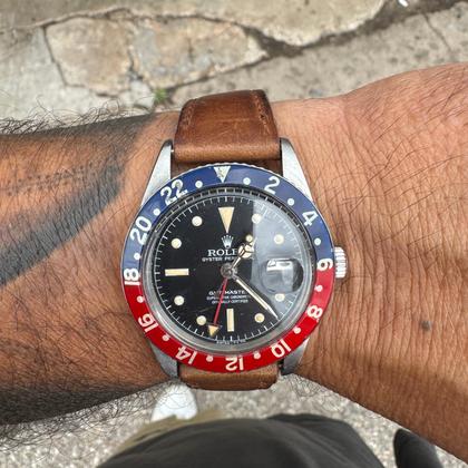 Rolex GMT-Master Pepsi 6542. 1956 year.